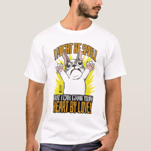 Camiseta blanca de los hombres de Bulldog francese