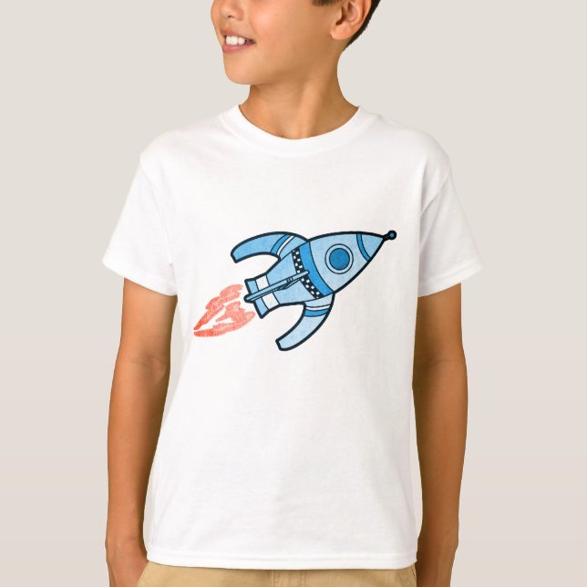 Camiseta blanca de los niños del espacio de los co (Anverso)