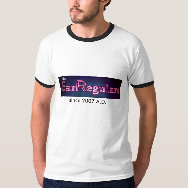 Camiseta blanca de lujo de EarRegulars (Anverso)