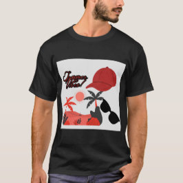Camiseta blanca de manga corta para hombre con amb