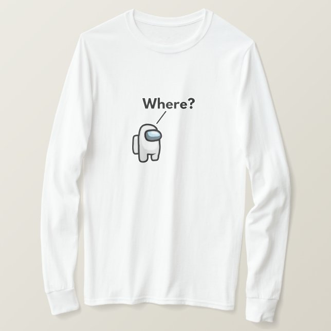 Camiseta blanca de manga larga (Anverso del diseño)