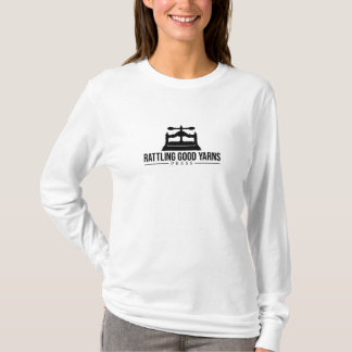 Camiseta blanca de manga larga de las mujeres