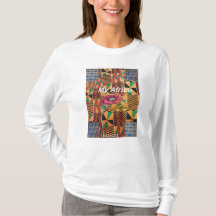 Camiseta blanca de manga larga de mi África