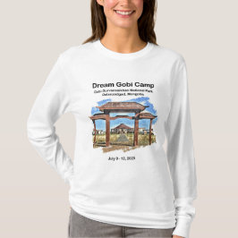 Camiseta blanca de manga larga para mujer