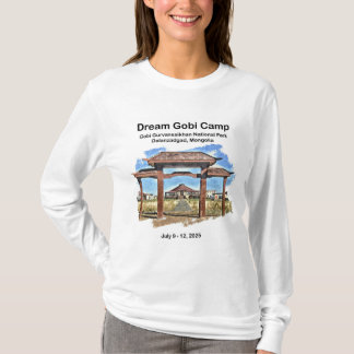 Camiseta blanca de manga larga para mujer