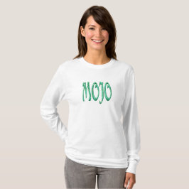 Camiseta blanca de manga larga para mujeres Mojo