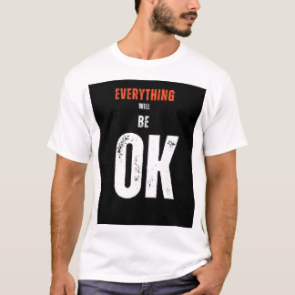 Camiseta blanca de media manga con una cita