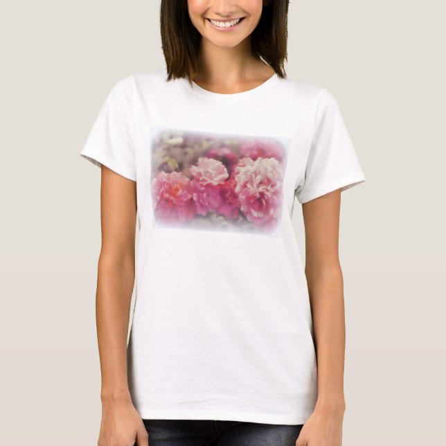 Camiseta blanca de moda con la impresión pintada (Anverso)