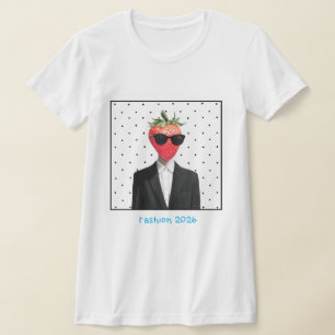 camiseta blanca de mujer con lunares negros destac