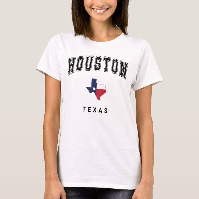 Camiseta blanca de mujer con mapa de la bandera de (Anverso)