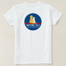 Camiseta blanca de mujer Naptown Tails Dogs