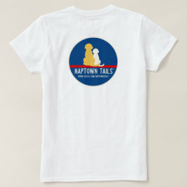 Camiseta blanca de mujer Naptown Tails Dogs