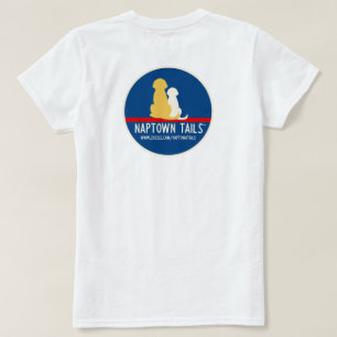 Camiseta blanca de mujer Naptown Tails Dogs