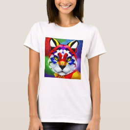 Camiseta blanca de mujeres del gato de Alexander