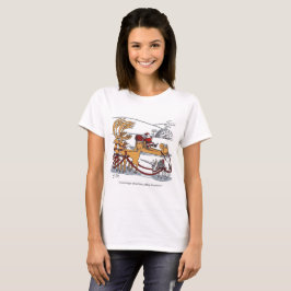 Camiseta blanca de mujeres renas de unicornio
