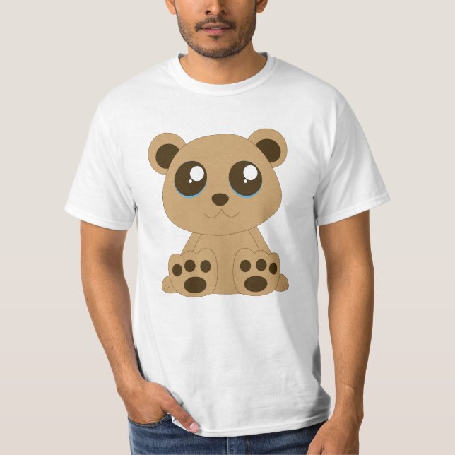 Camiseta blanca de oseo de peluche (Anverso)