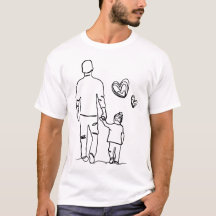 Camiseta blanca de padre e hijo