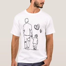 Camiseta blanca de padre e hijo