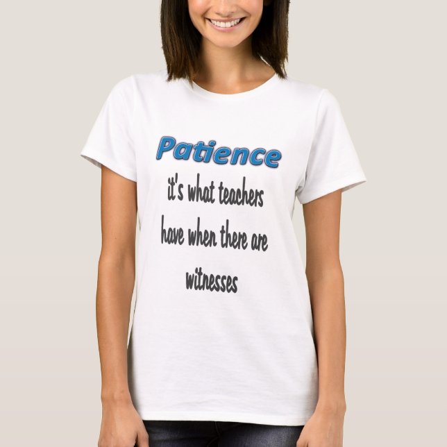 Camiseta blanca de Patience Women (Anverso)