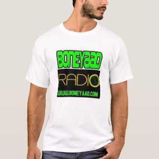 Camiseta blanca de radio de Boneyaad