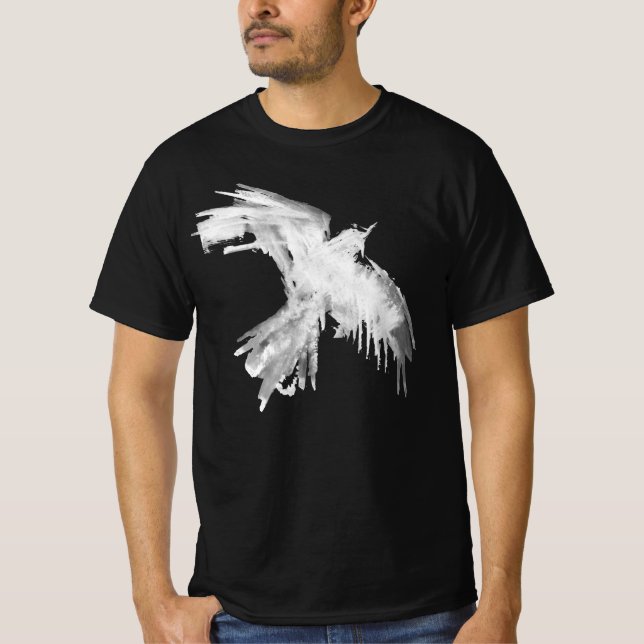 Camiseta blanca de vuelo Raven (Anverso)