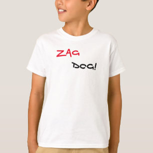 Camiseta blanca de Zag Dog