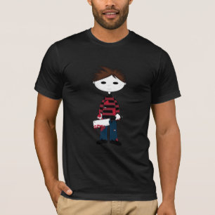 Camiseta blanca del asesino en serie de la cara