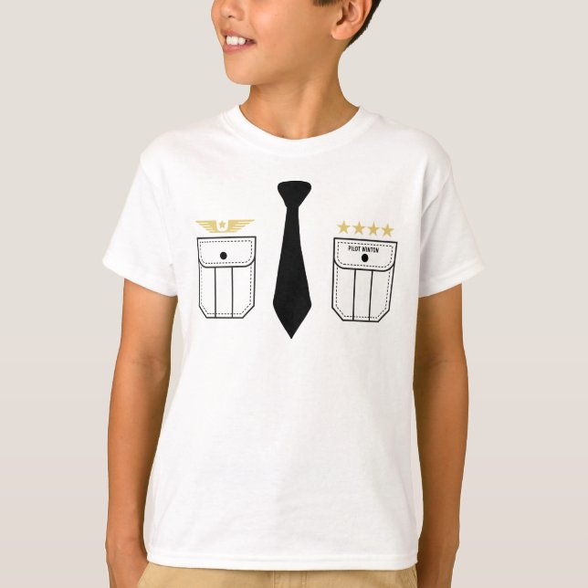 Camiseta blanca del avión piloto (Anverso)