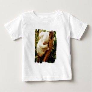 Camiseta blanca del bebé del oso de koala