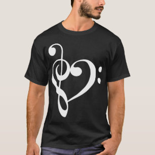 Camiseta (blanca) del corazón de los Clefs agudos
