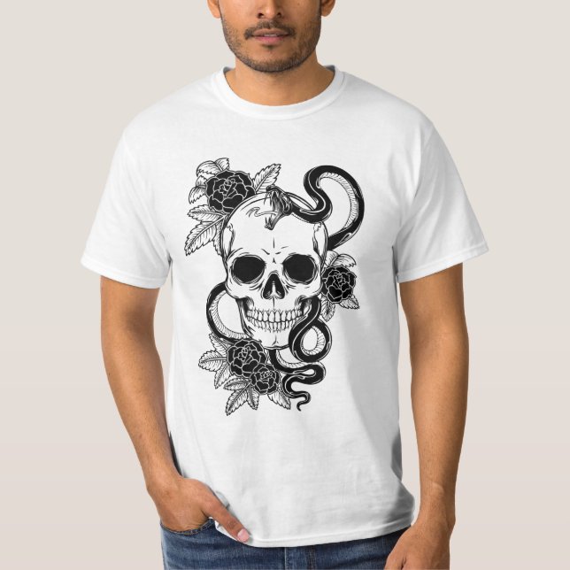 Camiseta blanca del cráneo (Anverso)