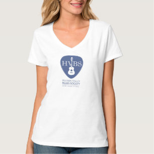 Camiseta blanca del cuello en v del HVBS de las