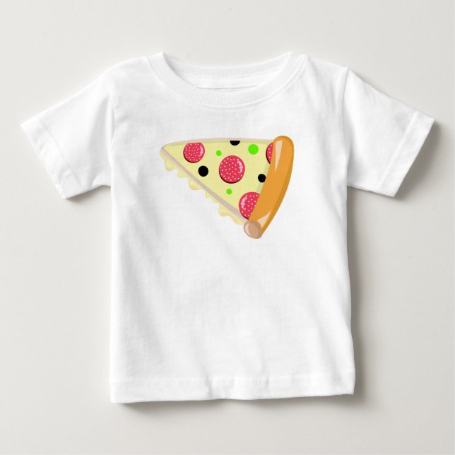 Camiseta blanca del Día del Padre Pizza Slice (Anverso)