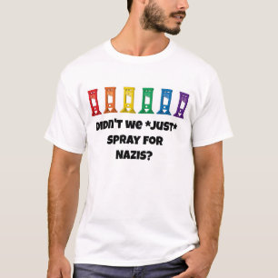 Camiseta blanca del ejército del arcoiris kawaii