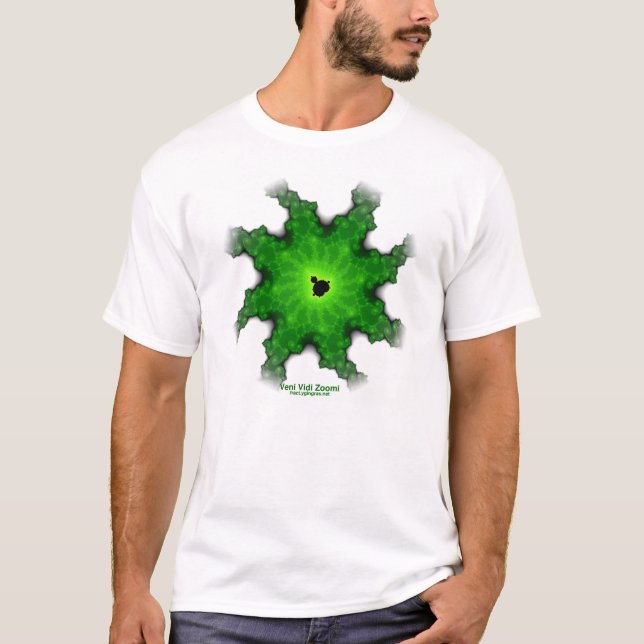 Camiseta blanca del fractal de Mandelbrot de la (Anverso)