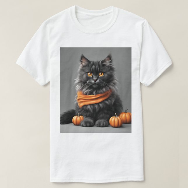 Camiseta blanca del gato del gato del personalizad (Diseño del anverso)