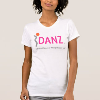 camiseta blanca del logotipo del iDANZ cabida