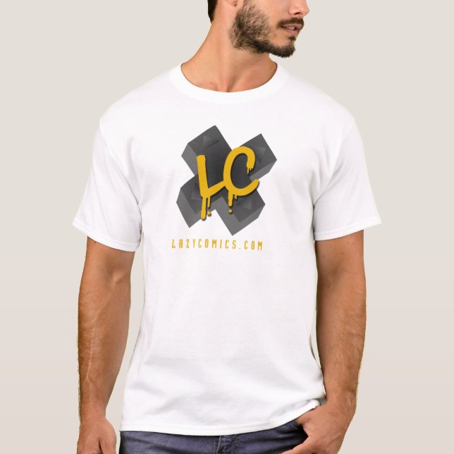 Camiseta blanca del logotipo del LC (ninguna parte (Anverso)