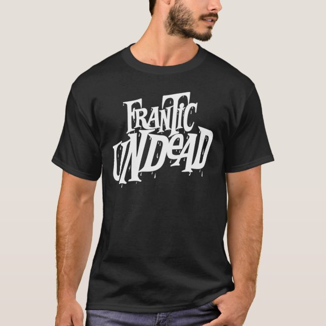 Camiseta blanca del negro del logotipo de los (Anverso)