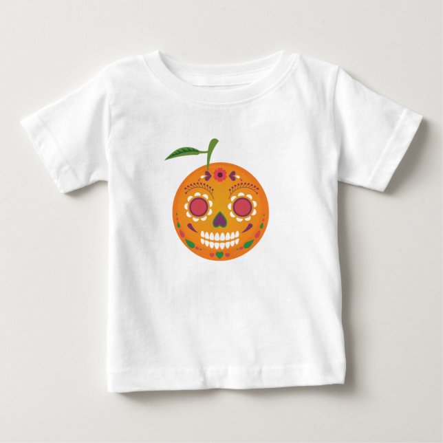 Camiseta blanca del niño del cráneo del azúcar (Anverso)