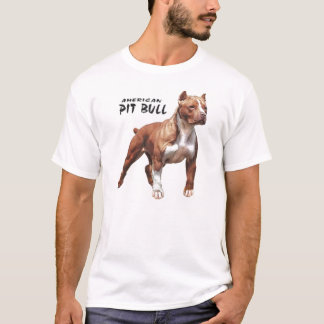 camiseta blanca del pitbull