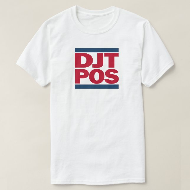 Camiseta blanca DJT-POS (Diseño del anverso)