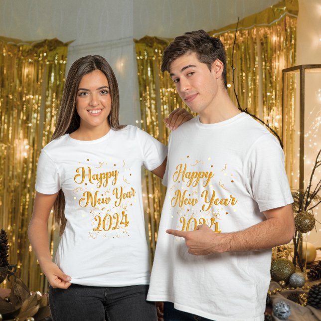 Camiseta Blanca Feliz Año Nuevo (Subido por el creador)