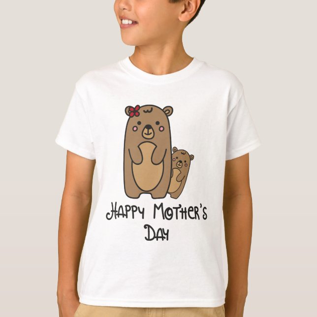 Camiseta blanca feliz día de la madre (Anverso)