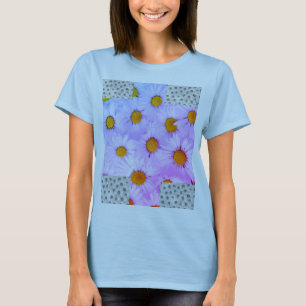 Camiseta blanca floral mujer