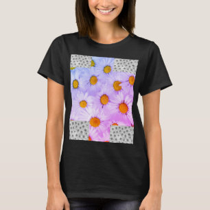 Camiseta blanca floral mujer