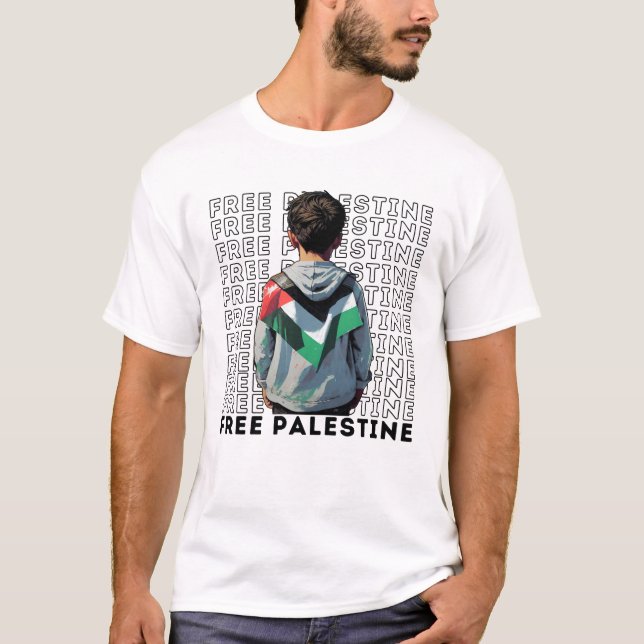 Camiseta blanca GRATIS de PALESTINA para hombre (Anverso)