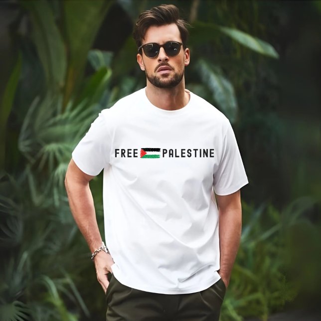 Camiseta blanca GRATIS de PALESTINA para hombre (Subido por el creador)