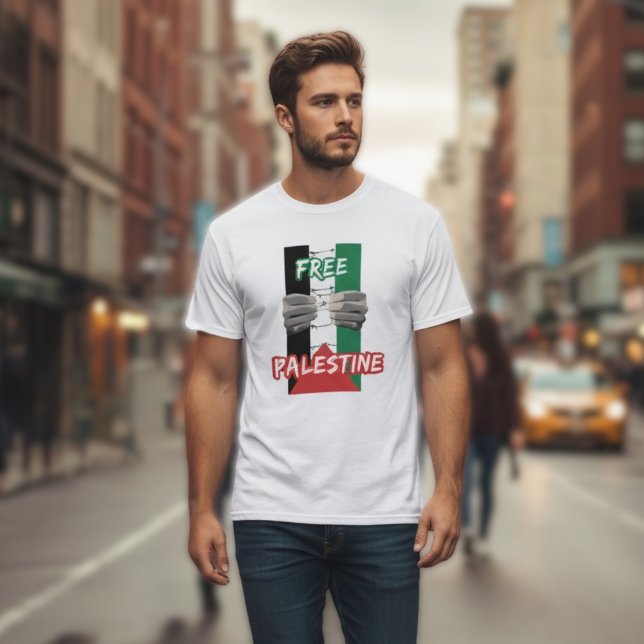 Camiseta blanca GRATIS de PALESTINA para hombre (Subido por el creador)