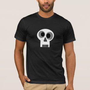 Camiseta blanca hipnotizada del cráneo